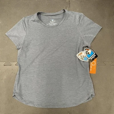 Kuhl Konstance Shirt Womens Medium Metal Blue UPF 50 Plus Short Sleeve Outdoor