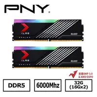 在飛比找PChome24h購物優惠-PNY MAKO RGB DDR5 6000 32GB(16