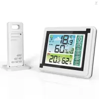 在飛比找蝦皮商城優惠-Uurig)室內室外無線溫濕度計溫濕度監測天氣時鐘數字濕度計