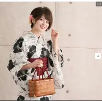在飛比找Yahoo!奇摩拍賣優惠-日本新款和服浴衣女棉麻手縫和服浴衣花火大會