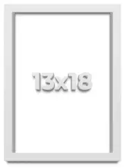 13x18 Shadow Box High Gloss White Display Frame | 1.625 Inches Deep | 1 Inch Mou