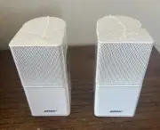 (2) Bose Lifestyle Jewel Mini Double Cube Speaker Acoustimass White Brand New