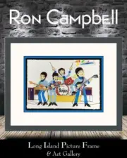 Ron Campbell TV Beatles Ed Sullivan L/ED Signed and Numbered Giclee Print Framed