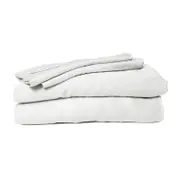 White Bamboo Bed Sheet Set - Queen - Premium Quality