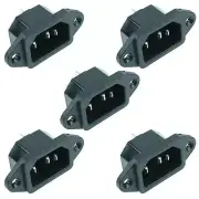 5 x C14 IEC Panel Mount Inlet 10A Chassis Socket Connector
