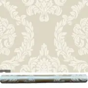 Candice Olson Aristocrat ND 7050 Gold White Textured Damask Wallpaper 1DR 27'