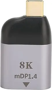 USB C to Mini Displayport Adapter, 8K 60Hz Small USB C to Mini Displayport Converter, USB Type C Male to Mini DP Female Adapter for TVs, Monitors, Projectors