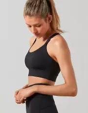 Womens New Lilybod Baseline-XR Sports Bra Size M Smoke Black