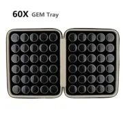 Black 60x Gem Diamond Gemstone Display Leather Case Collection Storage Box AU