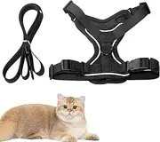 Safety Cat Harness Escape Roof - Lightweight Pet Vest with Mesh Padding, Reflective Safety Strap for Outdoor Exploration, Perfect for Cats, Small Dogs and Other Small Animals