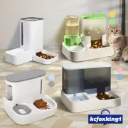 Automatic Pet Cat Dog Feeder Feeding Auto Water Dispenser Food Bowl Gravity