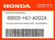 Honda Genuine Panel Assy., Instrument *Nh1* - 68100-Hl1-A00Za