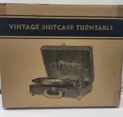 Retrolife Vinyl Record Player 3-Speed Bluetooth Suitcase Portable Belt-Driven