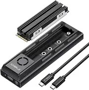 ineo M.2 NVMe NGFF SSD Docking Station - 20Gbps External Dock with Cooling Fan, Supports M Key & B+M Key, RTL9220DP [2630]