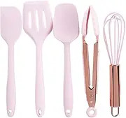 TOGEVAL 5pc Set Children's Silicone Baking Tools Set for Bread Cooking Utensils Kit