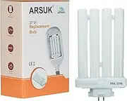 ARSUK Natural Light 27 Watt Tube Replacement Bulb 4 Pin GX10Q-4 (6500k) Daylight Reading Study Desk Lamps Lights
