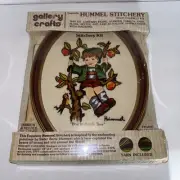 Vintage Gallery crafts Hummel stitchery kit boy apple tree 12 x 15 new 1976