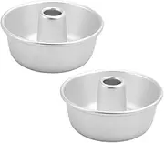 BESTOYARD 2pcs Aluminium Alloy Donut Mold Non Stick Baking Molds for Mousse Cakes Brownies Pastries Cake Tools for Baking Desserts Silver