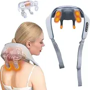 Electric Shiatsu Shoulder Neck and Back Massager with Heat, Gifts for Men Women, 3D Kneading Massage Pillow for Pain Relief on Shoulder Leg Calf Foot Full Body Muscles