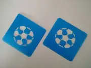 2 x pochoirs de peinture de visage de football réutilisable plusieurs fois