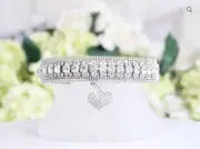 NEW Ultimate Crystal Embellished Pet Collar crystal heart Enchanted Pets Dog Cat