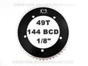 MOJO Fixed Gear Chainring 49T - 144 BCD Track Fixie single speed 1/8" - BLACK