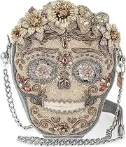 [MARY FRANCES] Shining Skull Crossbody, Metallic, Metallic