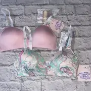 Bundle of 2 More Than Magic Girls Sz L 34A Convertible Bras & Extra Straps NWT