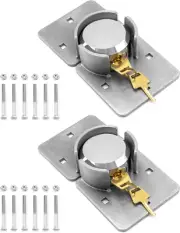 Heavy Duty Puck Lock and Hasp, 2 Pack High Security Steel Hidden Shackle