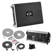 NVX VAD8402 840W 2-Channel Marine Amplifier w/ Line-Output Converter & Amp Kit