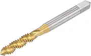 Spiral Flute Threading Tap 1/4-20 UNC, HSS (High Speed Steel) Titanium Plated Ma