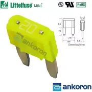 10Pcs / Genuine Littelfuse ® MINI ® 20A Blade Fuse Rated 32V Fuses Dual battery