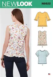 New Look Sewing Pattern N6622 6622 Misses' Tops