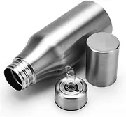 Stainless Steel Oil Dispenser Bottle 17 oz / 500 ml, Olive Oil Dispenser Container with No Drip Pouring Spout for Kitchen Cooking Storage