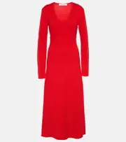 [Dorothee Schumacher] Dorothee Schumacher Modern Statements knitted midi dress AU 14 red
