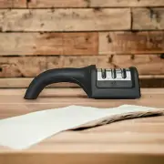 QuickSharp Knife Sharpener Ceramic Tungsten Kitchen Sharpening System 3 Stage.