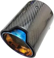 Accessories Muffler End tip Exhaust Car Tip Stainless Steel Tail Throat Decoration Parts Nozzle Cover Compatible For BMW X1 F48 2016-2022(BLUE 1 PIECE)