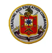 4" MARINE CORPS TRAINING AND EDUCATION COMMAND HOOK & LOOP EMBROIDERED PATCH