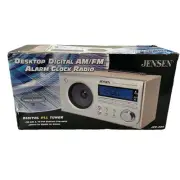 JensenAM/FM Desktop Digital Alarm Clock Radio Nature Sounds Pre Set Stations