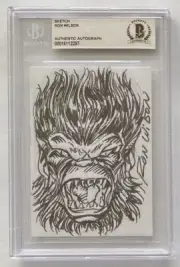 RON WILSON SIGNED & SKETCH WEREWOLF BY NIGHT BECKETT AUTHENTIC AUTO & ART CARD