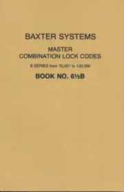 Brand New Baxter Systems Master Combination Padlock Book 6 1/2 B (70001-120000)