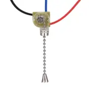 3 Way Fan Light Switch with Chrome Pull Chain (Pack of 2 sets)