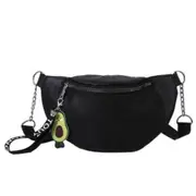 Women's Avocado Pendant Solid Color Saddle Bag Shoulder Diagonal Bag Fashion Pocket Simple Breast Bag