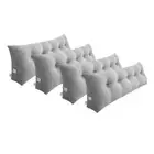 SOGA 4X 150cm Silver Triangular Wedge Bed Pillow Headboard Tatami Cushion Decor