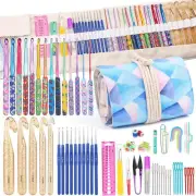 BUDDUR Multicolor Crochet Hooks Kit With Seam Ripper And Knitting Needles For Fa