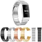 StrapsCo Stainless Steel Link Replacement Watch Band Strap for Fitbit Charge 4
