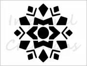 Mandala 4 Stencil Geometric Star Burst Shape 8.5" x 11" Reusable Sheet S701