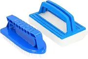 Swimming Pool Brush, Handheld Pool Brush for Bottom and Wall Cleaning with Sponge and Plastic Bristles