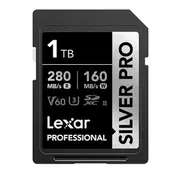 Lexar Professional SILVER PRO 1TB SDXC UHS-II Card 1TB C10, UHS-II(U3), V60, Silver Pro, up to 280MB/s read, 160MB/s write