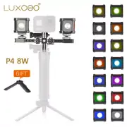LUXCEO P4 8W Action Camera Underwater Fill Light for Camera DSLR Gopro Tripod